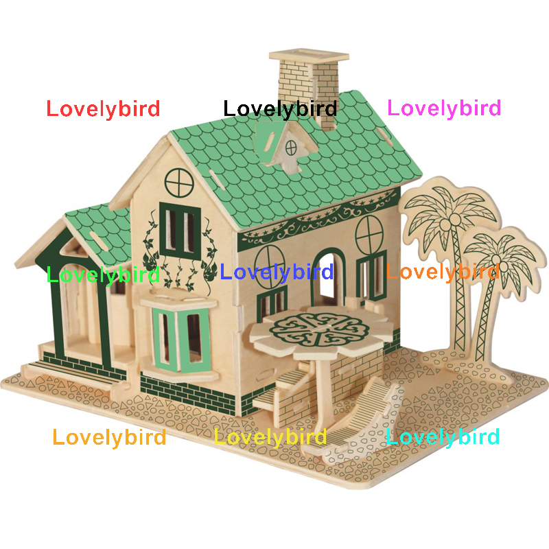 Lovelybird Toys Custom 3d Puzzle de madera Sea View Villa