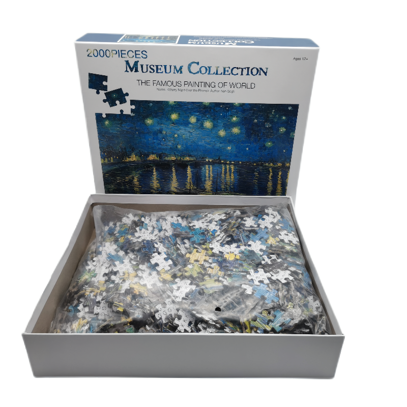 Rompecabezas de pintura famosa personalizado de 2000 piezas, tablero de rompecabezas de 2000 piezas para regalos de adultos