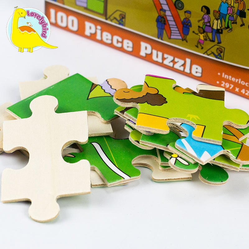 Rompecabezas de madera personalizados educativos para niños de 100 piezas a la venta