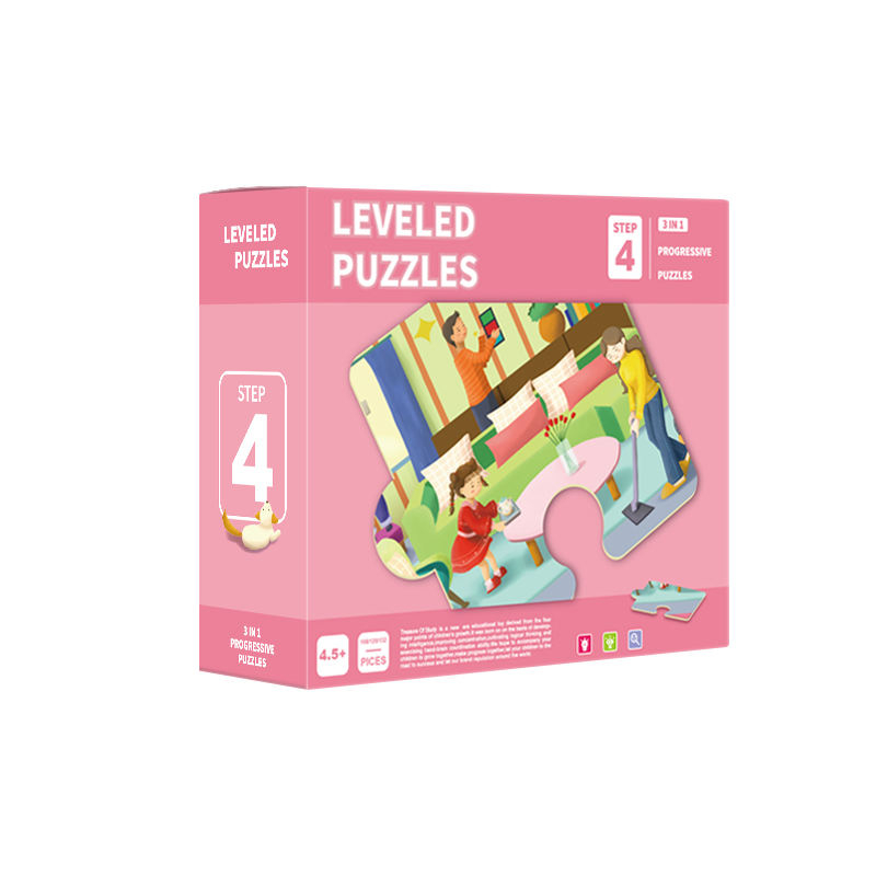 Rompecabezas de papel de los juguetes educativos tempranos de los niños de la vida familiar de la cuarta etapa al por mayor