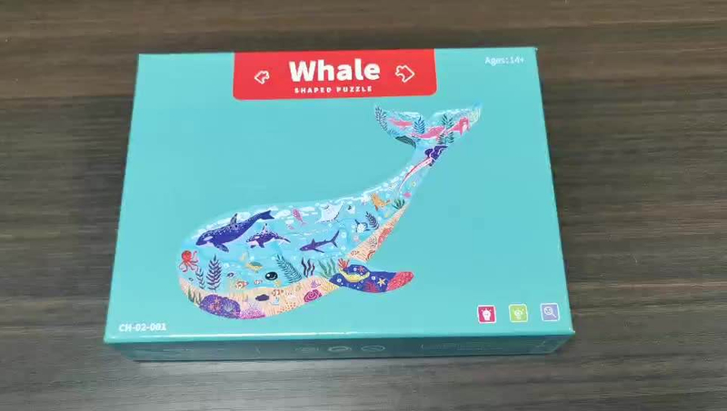 Nuevo juguete educativo juego animales elefante papel cartón niños rompecabezas para niños